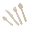 Fourchette bois couvert lisse 16cm sachet 100 unites