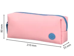 Fourre-tout antartik 1 compartiment rectangulaire modele basic pack 80x55x210mm coloris rose