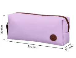 Fourre-tout antartik 1 compartiment rectangulaire modele basic pack 80x55x210mm coloris lilas