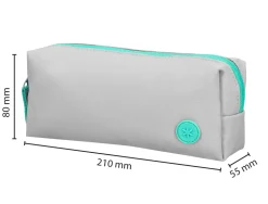Fourre-tout antartik 1 compartiment rectangulaire modele basic pack 80x55x210mm coloris gris clair