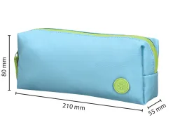 Fourre-tout antartik 1 compartiment rectangulaire modele basic pack 80x55x210mm coloris turquoise