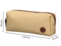 Fourre-tout antartik 1 compartiment rectangulaire modele basic pack 80x55x210mm coloris beige