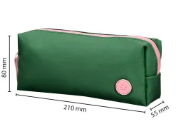 Fourre-tout antartik 1 compartiment rectangulaire modele basic pack 80x55x210mm coloris vert foret
