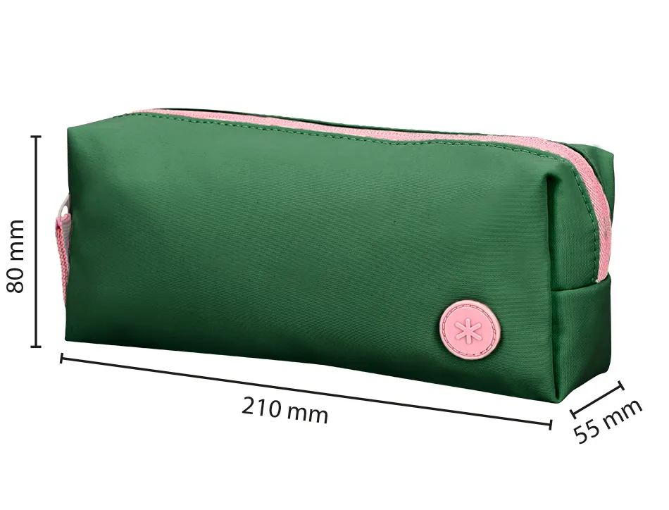Fourre-tout antartik 1 compartiment rectangulaire modele basic pack 80x55x210mm coloris vert foret