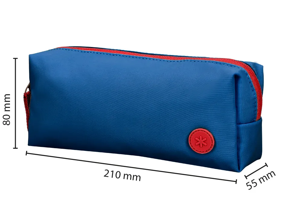 Fourre-tout antartik 1 compartiment rectangulaire modele basic pack 80x55x210mm coloris bleu marine