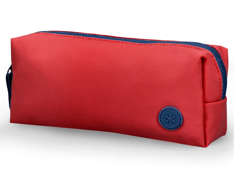 Fourre-tout antartik 1 compartiment rectangulaire modele basic pack 80x55x210mm coloris rouge grenat