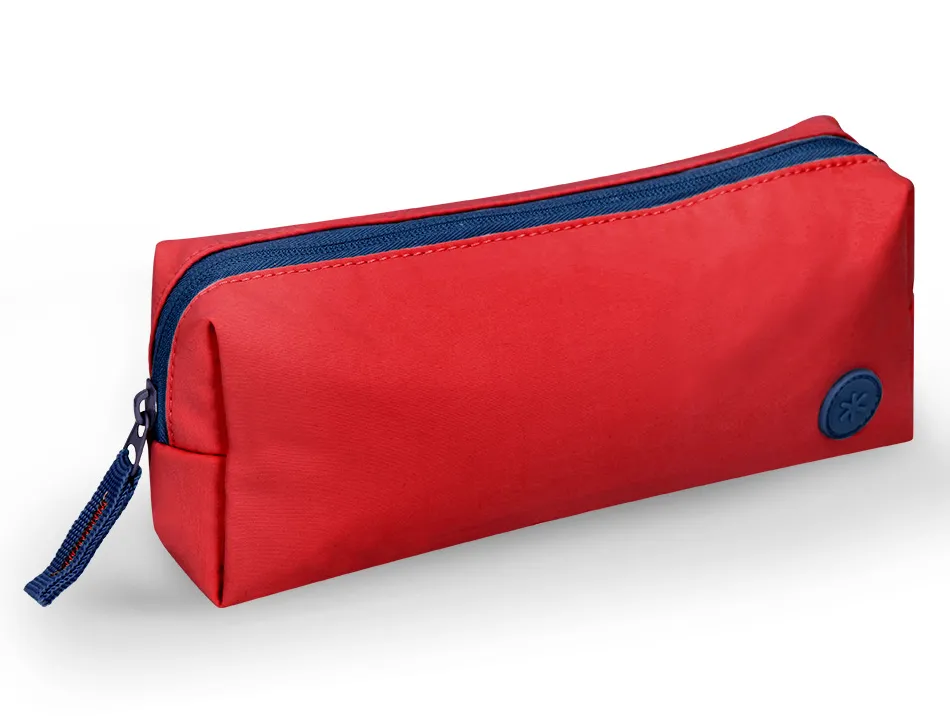 Fourre-tout antartik 1 compartiment rectangulaire modele basic pack 80x55x210mm coloris rouge grenat
