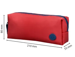 Fourre-tout antartik 1 compartiment rectangulaire modele basic pack 80x55x210mm coloris rouge grenat