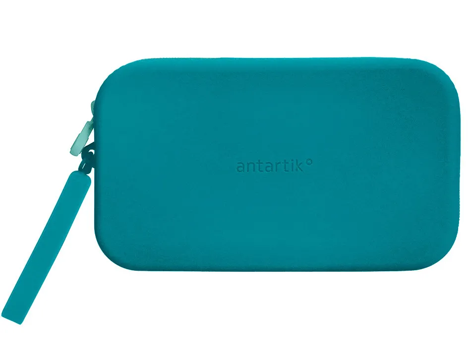 Fourre-tout antartik plat en silicone modele tropical dive 190x120x25mm coloris turquoise