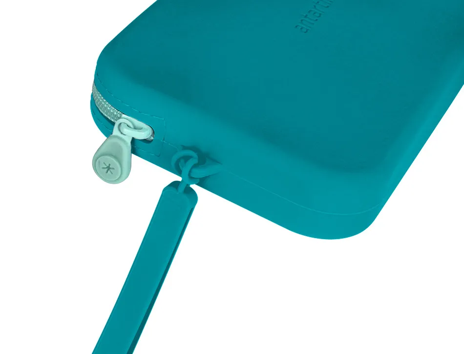 Fourre-tout antartik plat en silicone modele tropical dive 190x120x25mm coloris turquoise