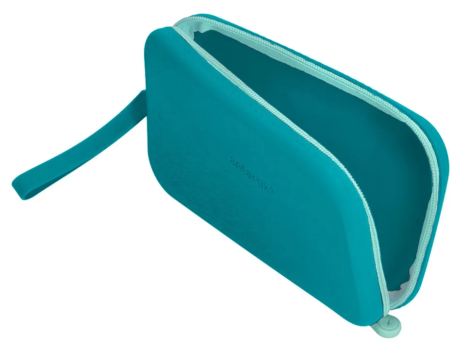 Fourre-tout antartik plat en silicone modele tropical dive 190x120x25mm coloris turquoise