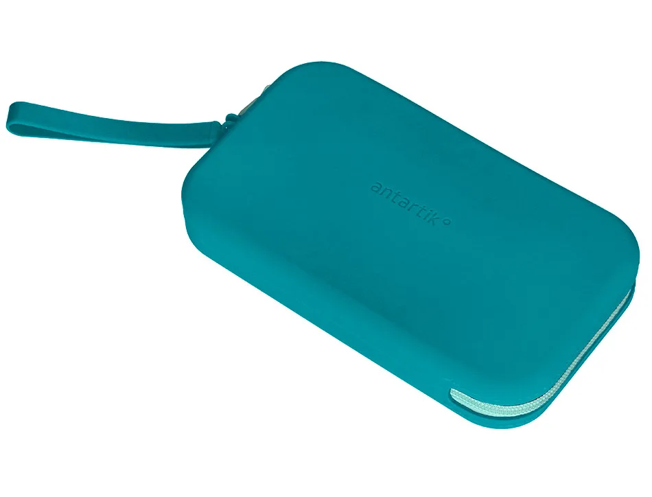 Fourre-tout antartik plat en silicone modele tropical dive 190x120x25mm coloris turquoise