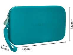 Fourre-tout antartik plat en silicone modele tropical dive 190x120x25mm coloris turquoise