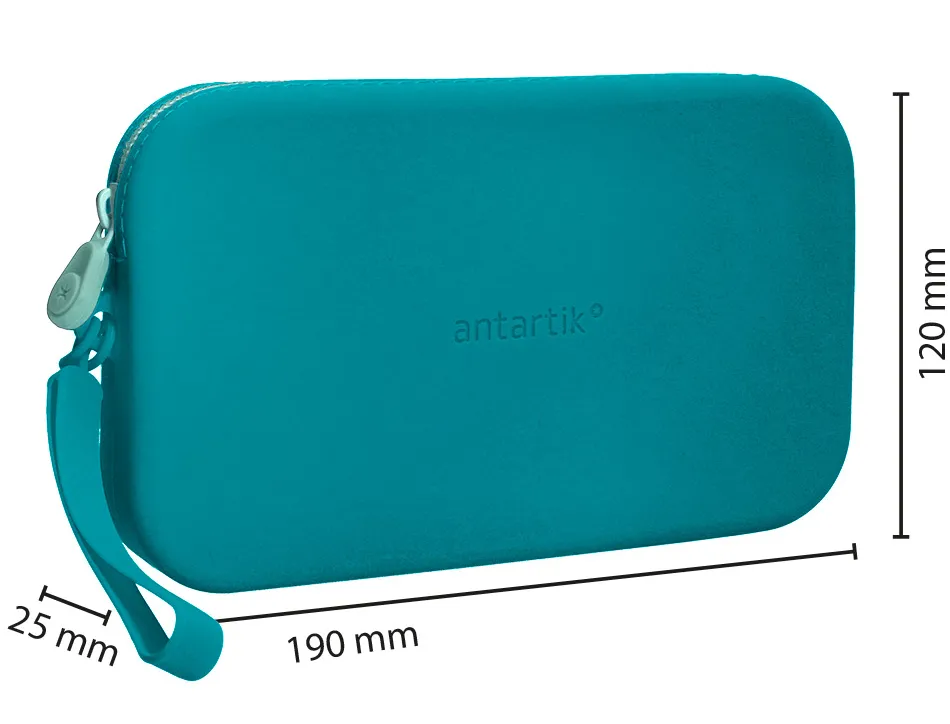 Fourre-tout antartik plat en silicone modele tropical dive 190x120x25mm coloris turquoise