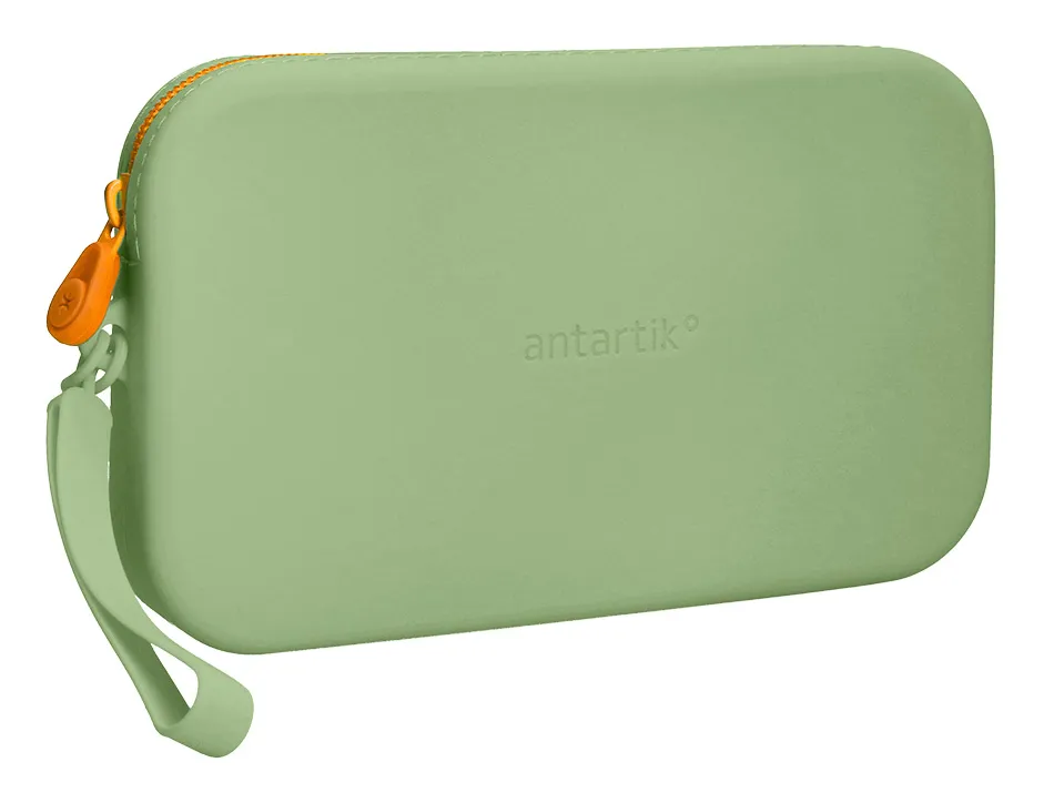 Fourre-tout antartik plat en silicone modele tropical dive 190x120x25mm coloris vert amande