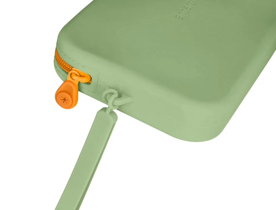Fourre-tout antartik plat en silicone modele tropical dive 190x120x25mm coloris vert amande