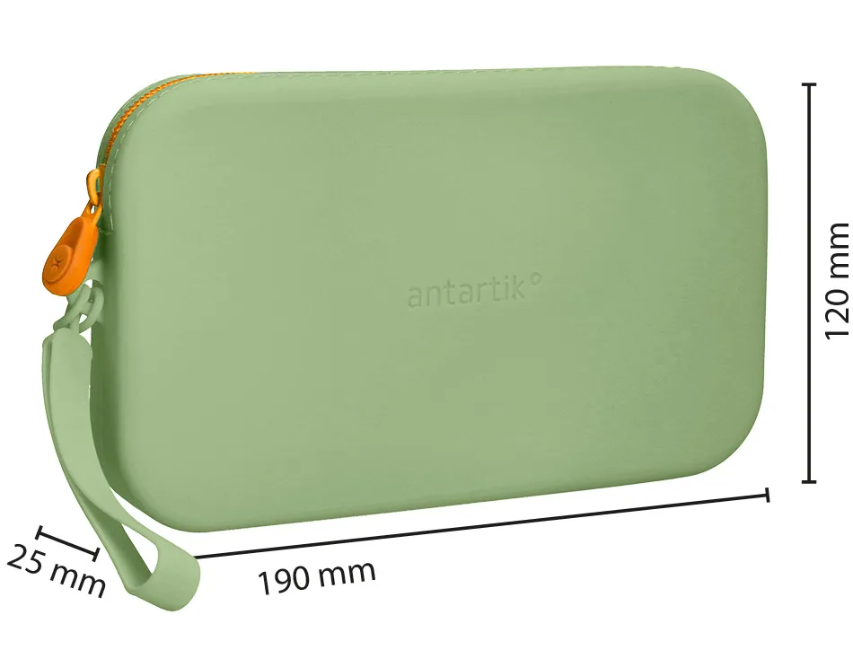 Fourre-tout antartik plat en silicone modele tropical dive 190x120x25mm coloris vert amande