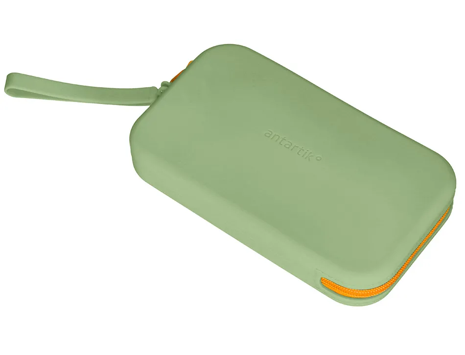 Fourre-tout antartik plat en silicone modele tropical dive 190x120x25mm coloris vert amande