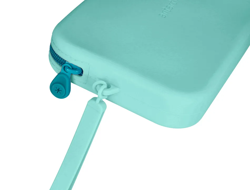Fourre-tout antartik plat en silicone modele tropical dive 190x120x25mm coloris vert menthe