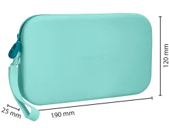 Fourre-tout antartik plat en silicone modele tropical dive 190x120x25mm coloris vert menthe