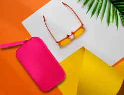 Fourre-tout antartik plat en silicone modele tropical dive 190x120x25mm coloris fuchsia