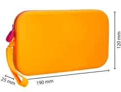 Fourre-tout antartik plat en silicone modele tropical dive 190x120x25mm coloris orange