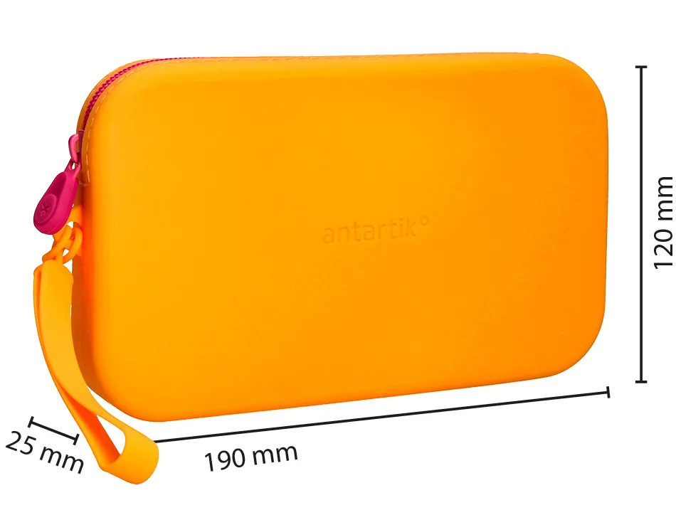 Fourre-tout antartik plat en silicone modele tropical dive 190x120x25mm coloris orange