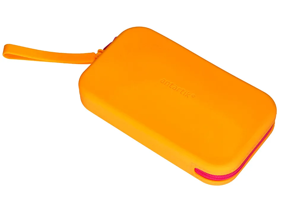 Fourre-tout antartik plat en silicone modele tropical dive 190x120x25mm coloris orange