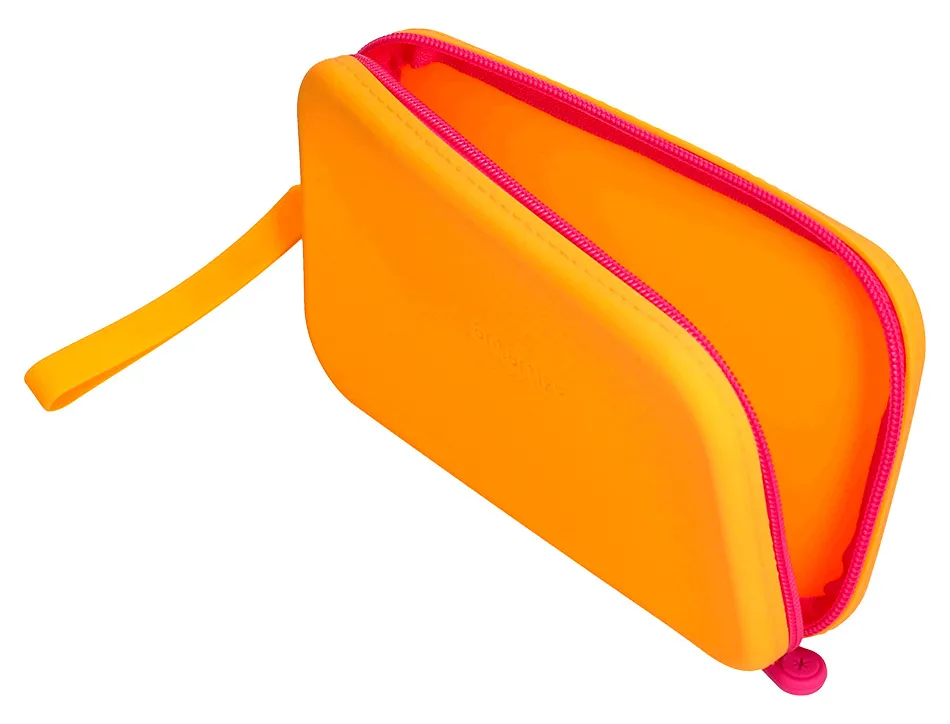 Fourre-tout antartik plat en silicone modele tropical dive 190x120x25mm coloris orange