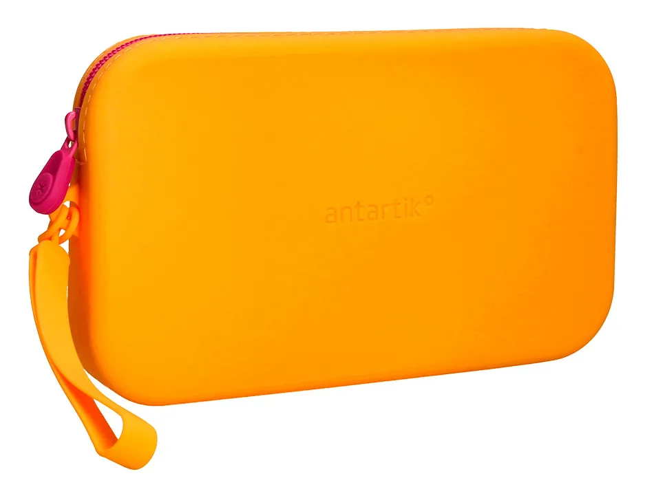 Fourre-tout antartik plat en silicone modele tropical dive 190x120x25mm coloris orange
