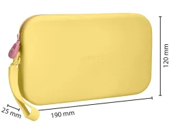 Fourre-tout antartik plat en silicone modele tropical dive 190x120x25mm coloris jaune