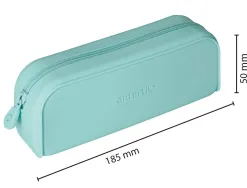 Fourre-tout antartik rectangulaire 1 compartiment en silicone modele prisma 185x50x75mm coloris vert