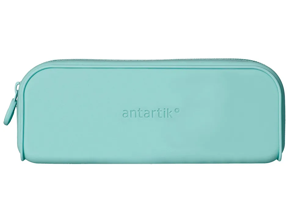 Fourre-tout antartik rectangulaire 1 compartiment en silicone modele prisma 185x50x75mm coloris vert