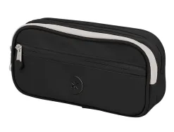 Fourre-tout antartik rectangulaire 2 compartiments modele fuision flex 100x60x220mm coloris noir
