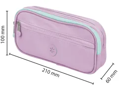 Fourre-tout antartik rectangulaire 2 compartiments modele fusion flex 100x60x220mm coloris lilas
