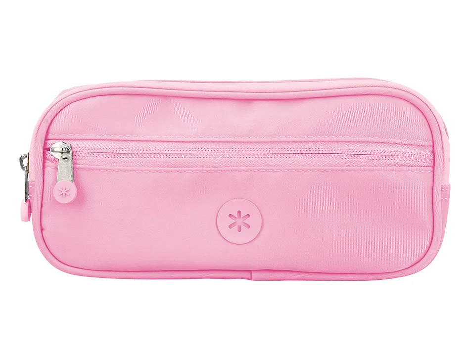 Fourre-tout antartik rectangulaire 2 compartiments modele fusion flex 100x60x220mm coloris rose