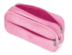Fourre-tout antartik rectangulaire 2 compartiments modele fusion flex 100x60x220mm coloris rose