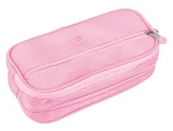 Fourre-tout antartik rectangulaire 2 compartiments modele fusion flex 100x60x220mm coloris rose