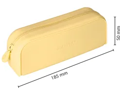 Fourre-tout antartik rectangulaire 1 compartiment en silicone modele prisma 185x50x75mm coloris jaune