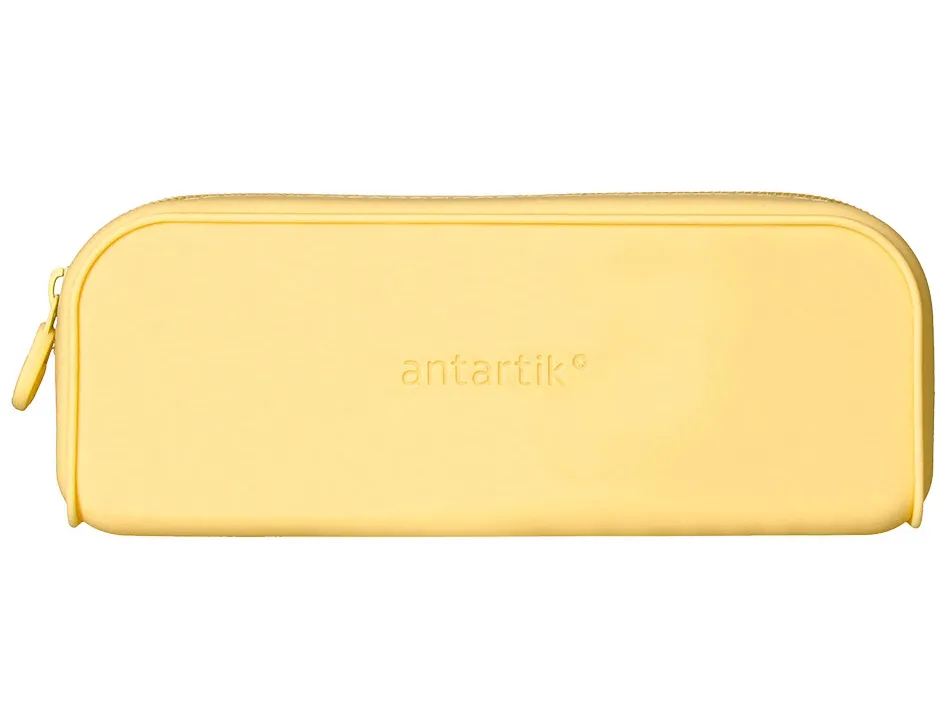 Fourre-tout antartik rectangulaire 1 compartiment en silicone modele prisma 185x50x75mm coloris jaune