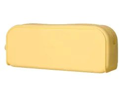 Fourre-tout antartik rectangulaire 1 compartiment en silicone modele prisma 185x50x75mm coloris jaune