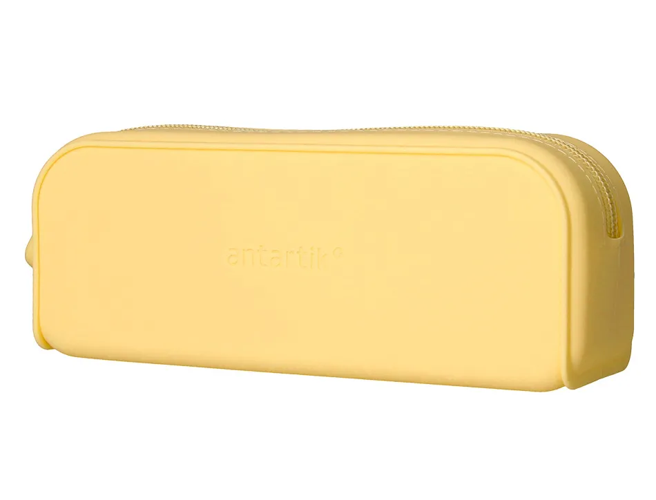 Fourre-tout antartik rectangulaire 1 compartiment en silicone modele prisma 185x50x75mm coloris jaune