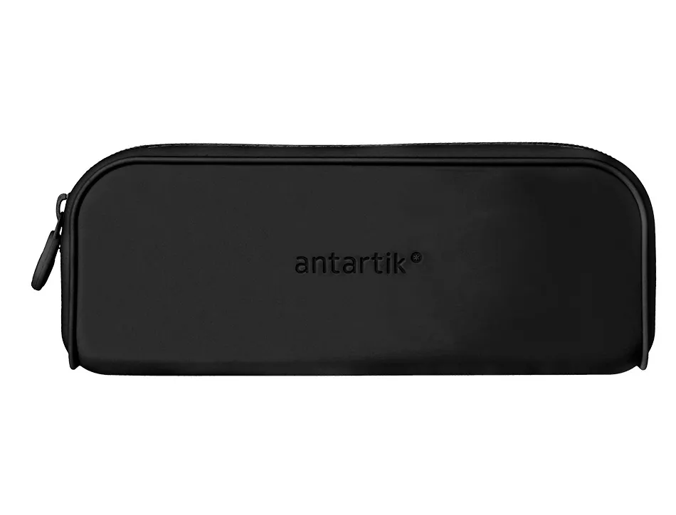 Fourre-tout antartik rectangulaire 1 compartiment en silicone modele prisma 185x50x75mm coloris noir