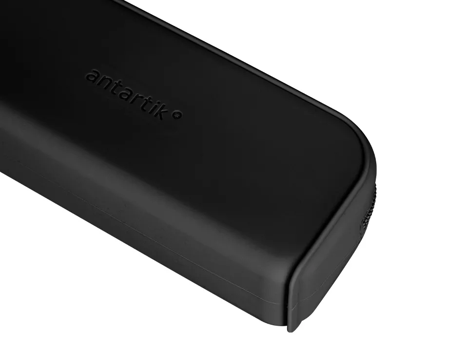 Fourre-tout antartik rectangulaire 1 compartiment en silicone modele prisma 185x50x75mm coloris noir