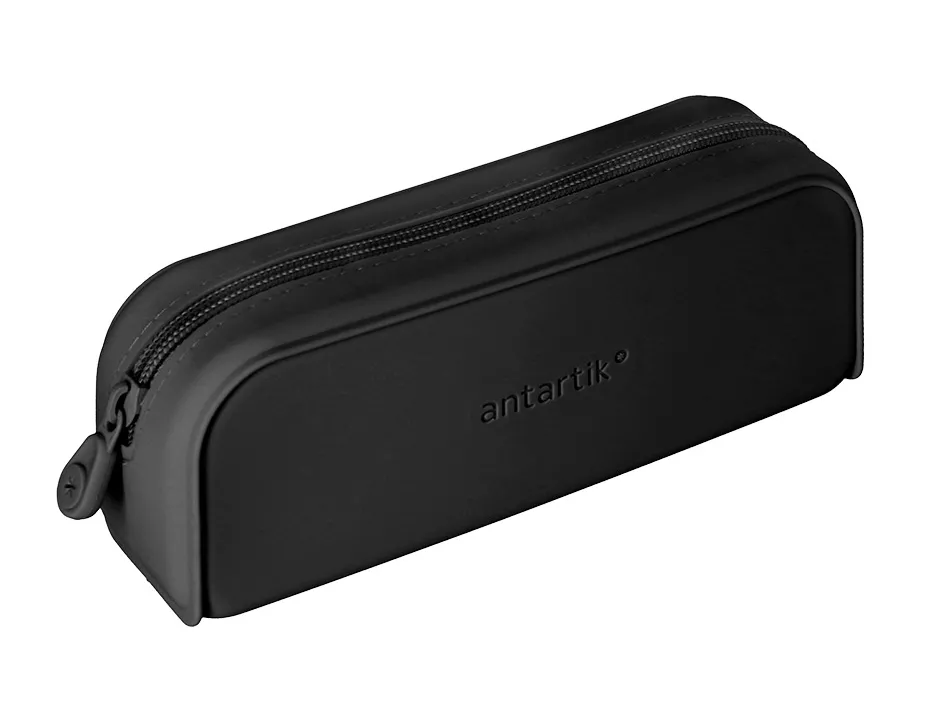Fourre-tout antartik rectangulaire 1 compartiment en silicone modele prisma 185x50x75mm coloris noir