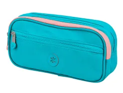 Fourre-tout antartik rectangulaire 2 compartiments modele fusion flex 100x60x220mm coloris turquoise