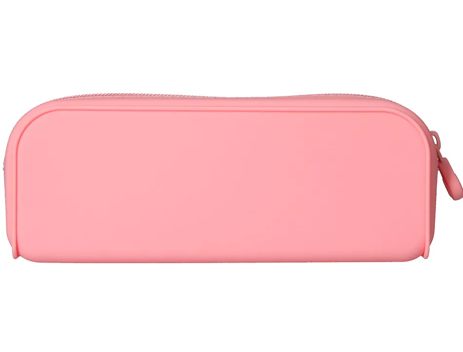 Fourre-tout antartik rectangulaire 1 compartiment en silicone modele prisma 185x50x75mm coloris rose