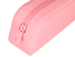 Fourre-tout antartik rectangulaire 1 compartiment en silicone modele prisma 185x50x75mm coloris rose