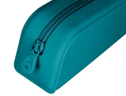 Fourre-tout antartik rectangulaire 1 compartiment en silicone modele prisma 185x50x75mm coloris turquoise