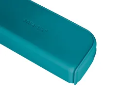 Fourre-tout antartik rectangulaire 1 compartiment en silicone modele prisma 185x50x75mm coloris turquoise